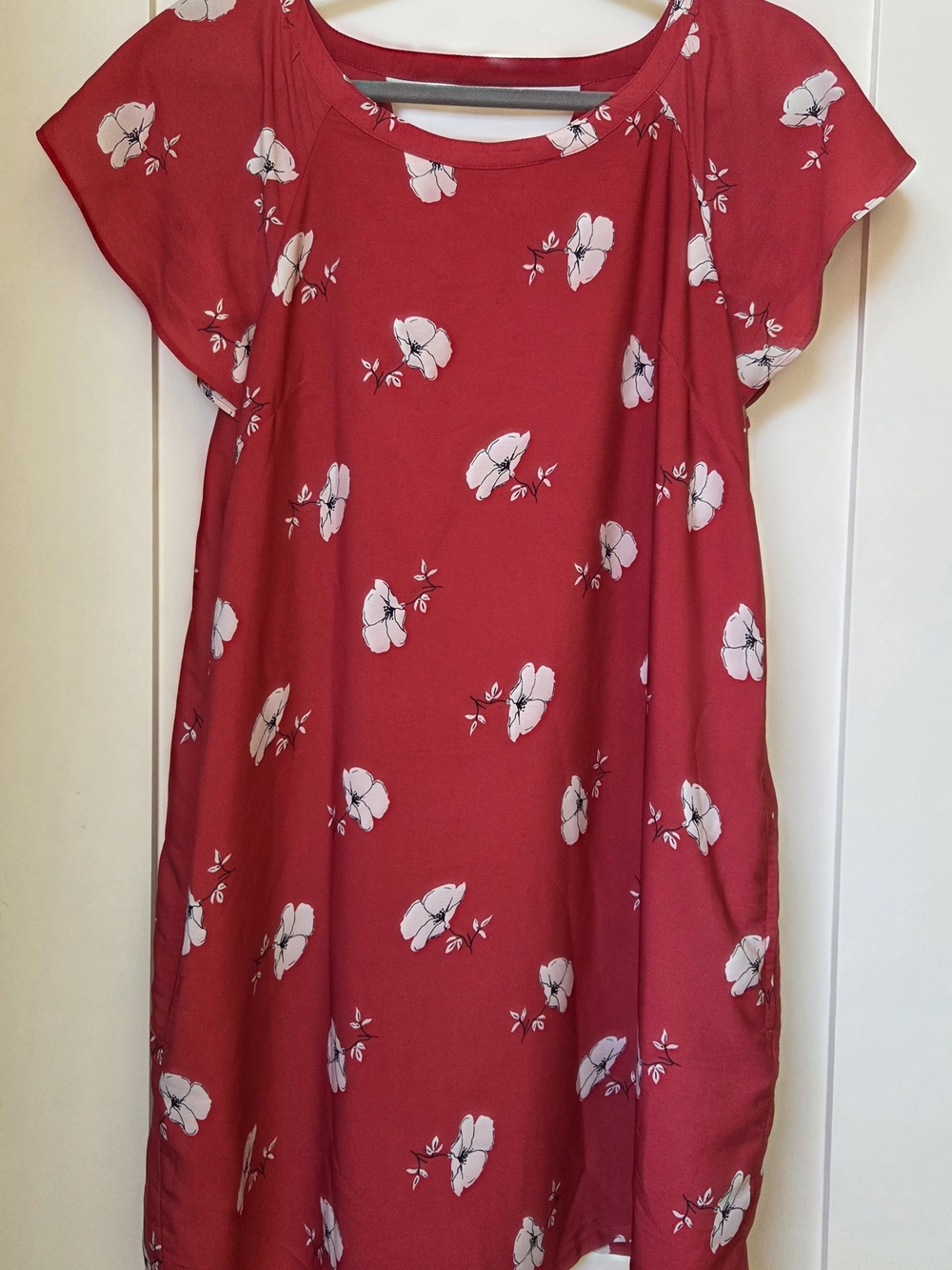 Abercrombie & Fitch Red Floral Short-Sleeve Girls Dress